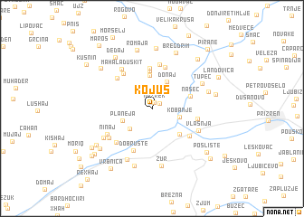 map of Kojuš