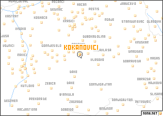 map of Kokanovići