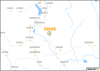 map of Kokas