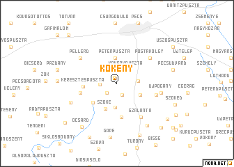 map of Kökény