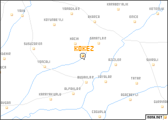 map of Kökez