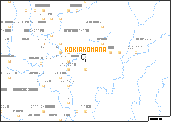 map of Kokiakomana