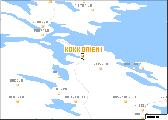 map of Kokkoniemi