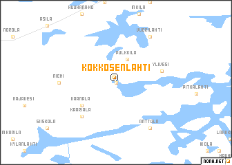 map of Kokkosenlahti