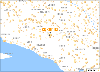 map of Kokorići