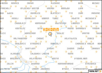 map of Kokořín