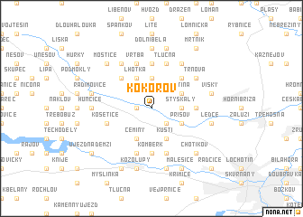 map of Kokořov