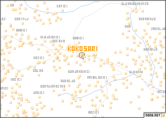 map of Kokošari