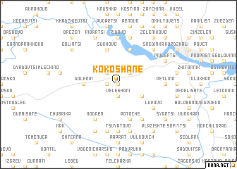 map of Kokoshane