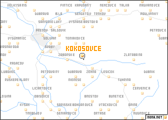 map of Kokošovce