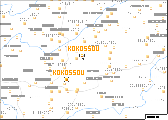 map of Kokossou