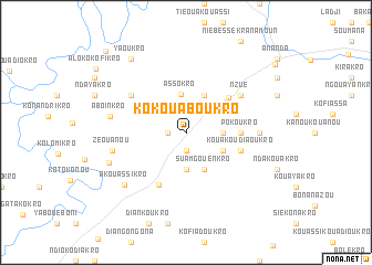 map of Kokouaboukro