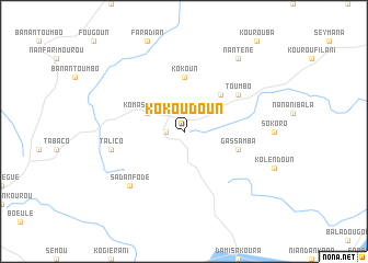 map of Kokoudoun