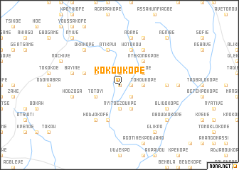 map of Kokou Kopé