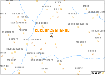 map of Kokoum-Zégrékro