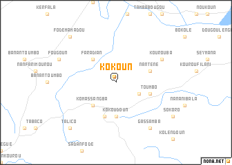map of Kokoun