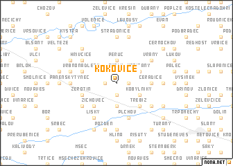 map of Kokovice