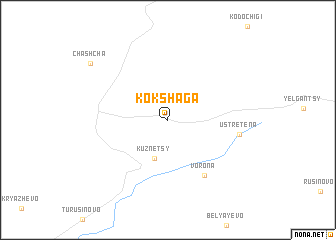 map of Kokshaga
