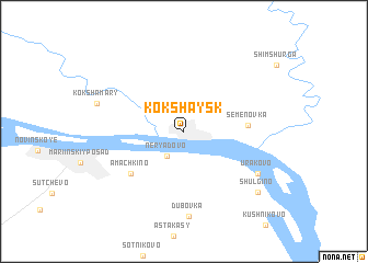 map of Kokshaysk