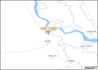 map of Köktöbe