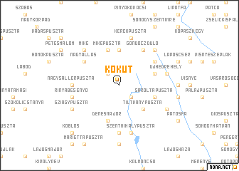 map of Kőkút