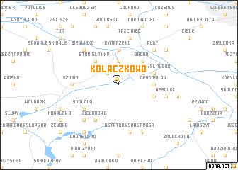 map of Kołaczkowo