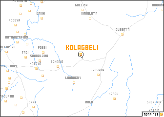 map of Kolagbéli