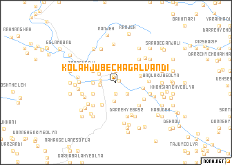 map of Kolah Jūb-e Chagalvandī