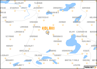 map of Kołaki