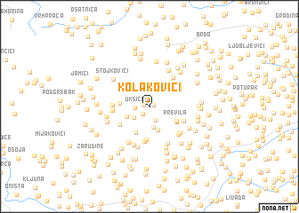 map of Kolakovići