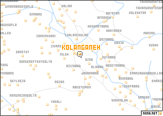 map of Kolangāneh