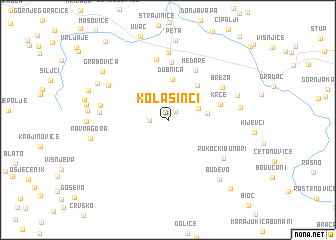 map of Kolašinci