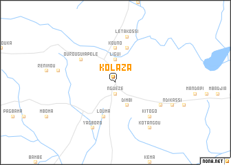 map of Kolaza
