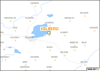 map of Kolberģi