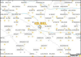 map of Kołbiel