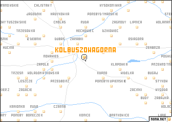 map of Kolbuszowa Górna