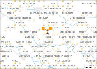 map of Koldín