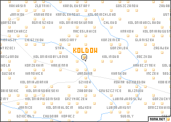 map of Kołdów