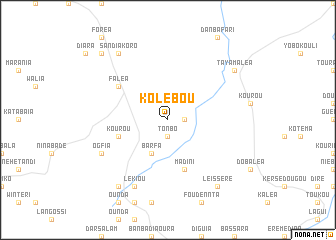 map of Kolébou