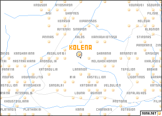 map of Kólena