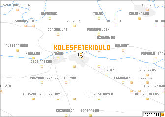 map of Kölesfenékidůlő