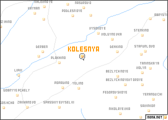 map of Kolësnya