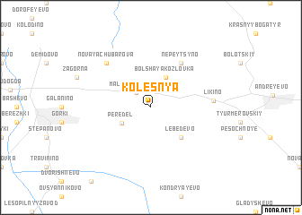map of Kolësnya