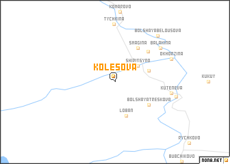 map of Kolësova