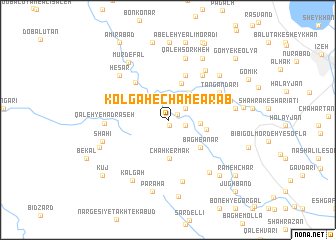 map of Kol Gāh-e Cham-e ‘Arab