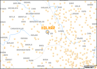 map of Kolhar