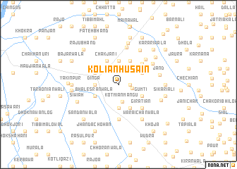 map of Koliān Husain