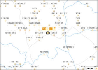 map of Kolibié