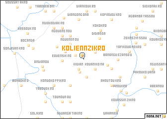 map of Kolien-Nzikro