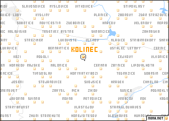 map of Kolinec